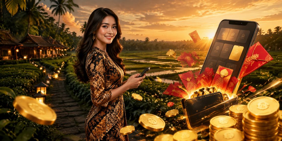 Bonus sampul merah dengan motif batik Kedah untuk sambutan perayaan Malaysia